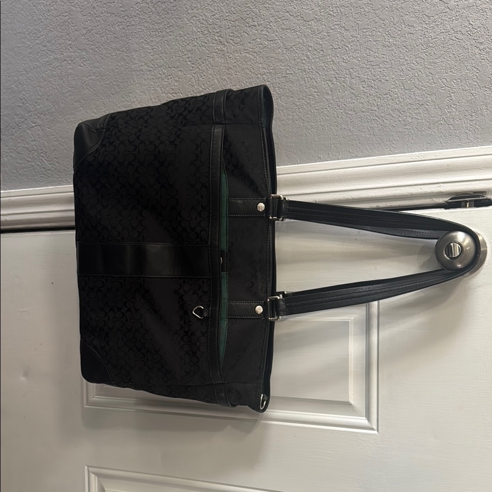 Black Coach monogram diaper bag lightly used